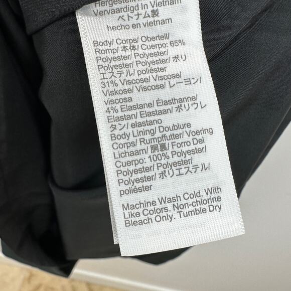 J.Crew Ruffleneck Suiting Dress Black Office Classic Cocktail Career US 10 NWT - Picture 8 of 11